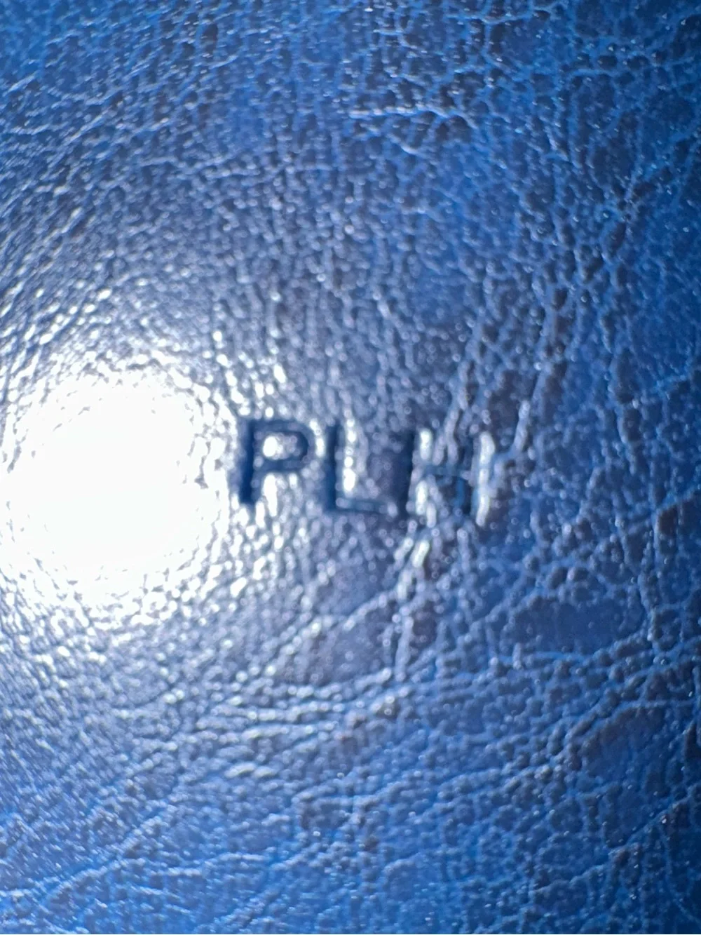 Tommy Hilfiger Men’s Blue Embossed Logo Belt Size M 34-36 Silver Buckle